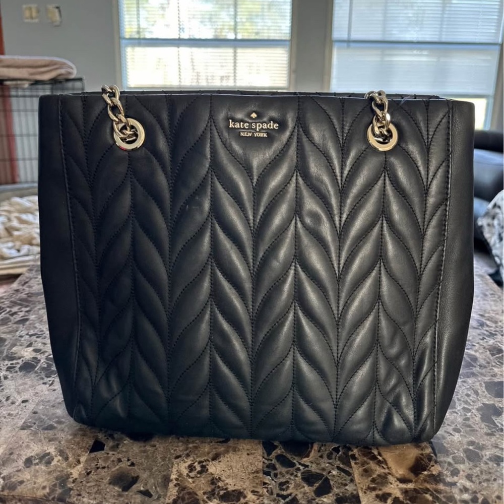 Kate Spade Black Quilted Shoulder Bag